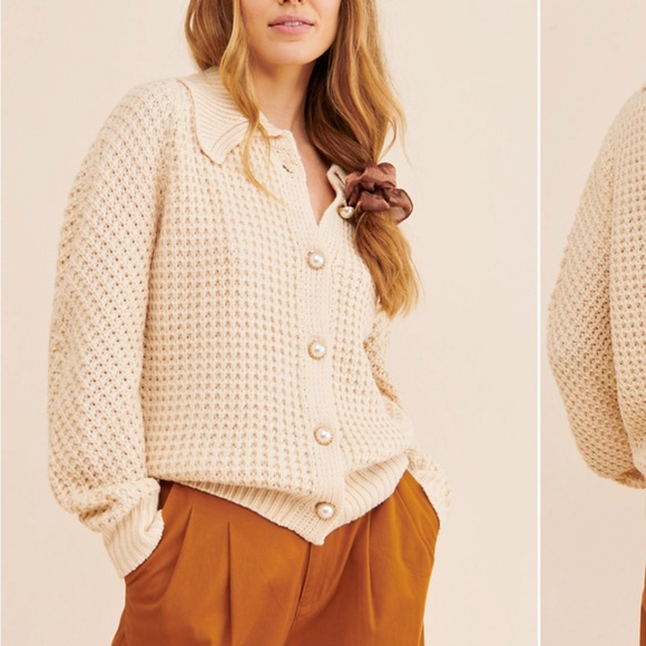 Knit and Pearled Cardigan - Picture 3 of 4